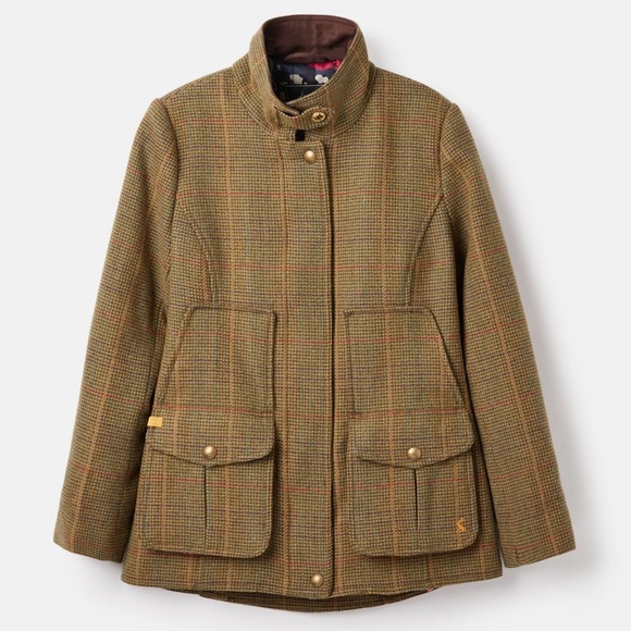 Joules Women's Fieldcoat Tweed Coat - Picture 6 of 16